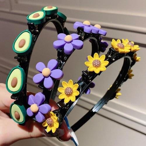 1pc Lovely Hair Hoop Headbands Children Cute Acrylic Animal Cartoon Flower Fruit Hairbands Girls Kids Hair Accessories