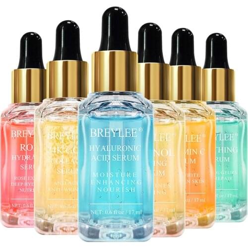 BREYLEE Face Serum Retinol Skin Care Whitening Essence Vitamin C Hyaluronic Acid Moisturizing 24k Gold Anti Aging Cream 17ml