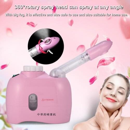 220V Facial Steamer Thermal Steam Humidifier Herbal Vaporizer Aroma Ozone Vaporizer Face Sauna Spa Instrument Care Machine