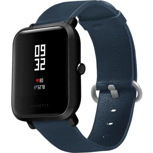 Genuine Leather Watch Strap for Xiaomi Huami Amazfit Bip Strap Bracelet Youth Smart Watch Wristwatch Band Smart Accessories