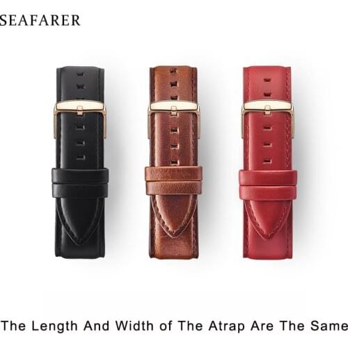 Quality Genuine Leather Watch Strap Brown With Rose Gold Watchband 12 13 14 16 18 20mm For DW Daniel Wellington Watch Band