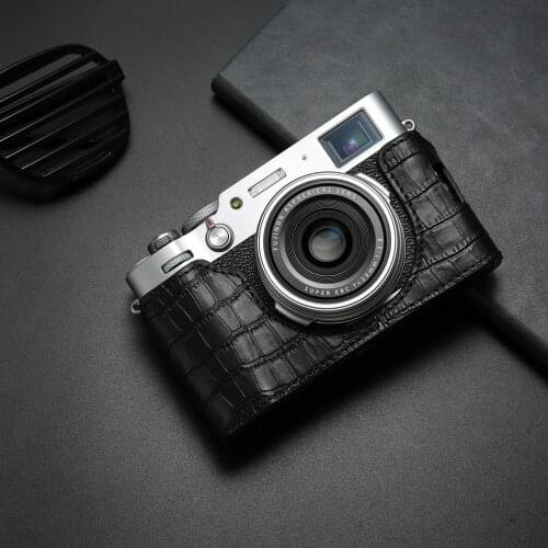 Handmade Genuine Leather Camera case For Fujifilm X100V Fuji X100V Camera Bag Half Cover Case