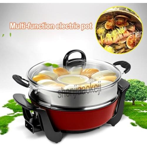 5L Electric cooker Non-stick pan Electric wok frying pan Multi-function for hot pot noodle frying stew steam cooker 220v/50hz