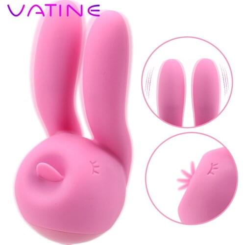 VATINE Vibrators Sex Toys For Women 3 Motors Rabbit Ear Shape Oral Sex Tongue Licking Vibrator For Clitoris Vagina Nipples