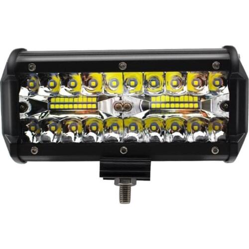 VODOOL IP67 Car DIY Light Bar 7 inch 3 Row 120W Off Road LED Work Light Bar Waterproof Spot Driving Lamp Car Accessories Lamp