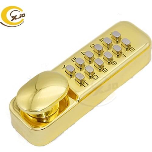 XJQ Password Lock Mechanical Password With Keypad door Lock, Home Office Apartment Door Lock ,Golden color GB-2100G