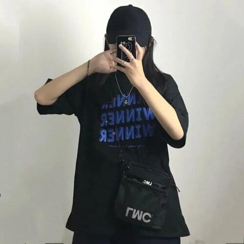 Oversize dropshipping Hip Hop Tops harajuku vintage aesthetic gothic graphic punk clothes Womens t-shirts korean style Black