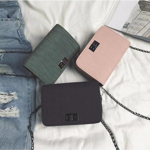 Fashion Women Crossbody Bag High Quality PU Leather Handbags Female Chain Shoulder Strap Bags femme Solid color Messenger bag