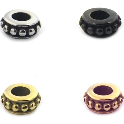 316l Stainless Steel Spacer Bead Four Color 3mm Small Hole Beads Charms for DIY String Bracelet Men&Women