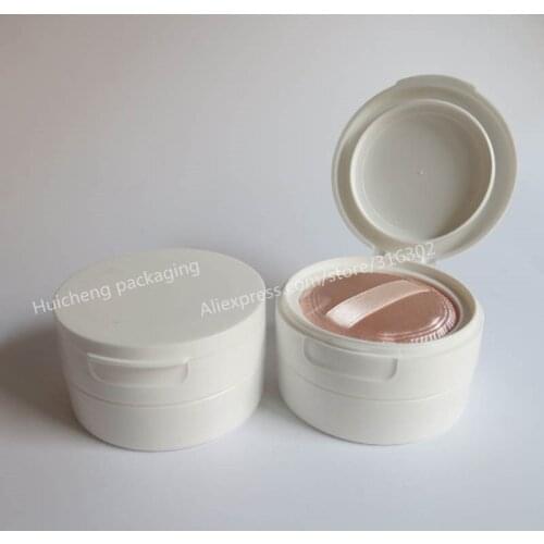 6pcs/lot 50g White Powder Case 50g Plastic powder bottle 50cc empty Make up containers