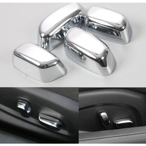 ABS Chrome Silver Car Seats Adjust Button Trims Covers Cap Garlish Bezel Decoration For Chevrolet Camaro 2017
