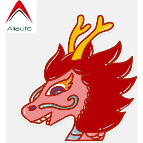 Aliauto Personality Cartoon Red Dragon Head PVC Decoration Car Sticker Waterproof Creative Decal Accessories,14cm*12cm