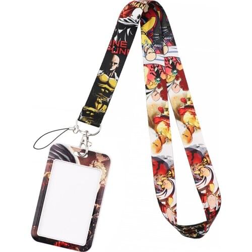 DZ1931 Japanese Anime Icons Key lanyard Car Keychain Personalise Office ID Card Pass Mobile Phone Key Ring Badge Holder Jewelry
