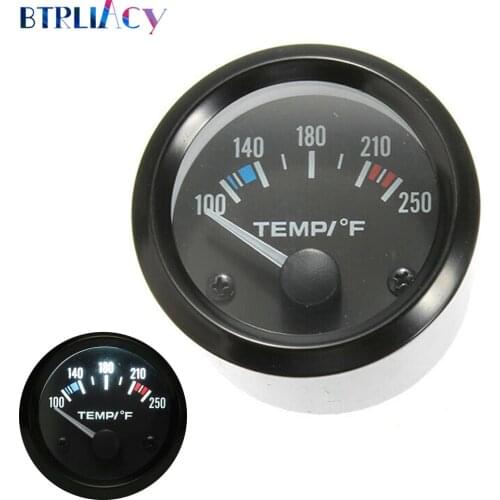 BTRLIACY 2" 52mm Digital Car Water Temp Temperature Gauge 12V 100-250 °F Water Temp Joint Pipe Sensor Adapter Auto Meter