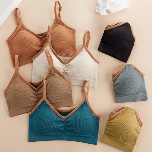 Wasteheart Sexy New Black Women Fashion Bralette Wireless Padded Bras Student Maiden Bra Underwear Cup A B Female Bralette