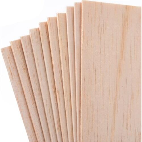 10pcs/Set 200*100*1.5mm Wooden Plate Balsa Wood Sheets for DIY House Ship Aircraft Boat Model Toys Craft