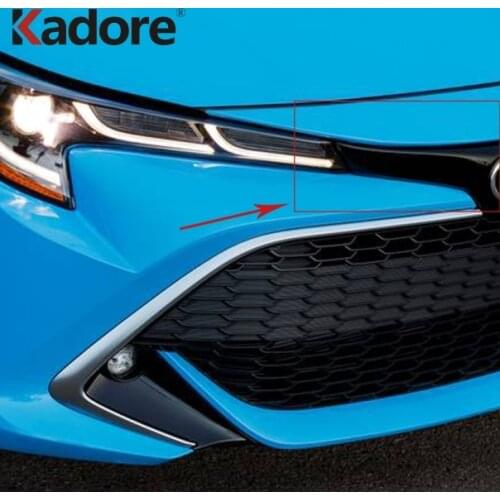 For Toyota Corolla Hatchback 2019 2020 Chrome Front Hood Bonnet Grill Lip Cover Trim Molding Strip Car Styling Accessories