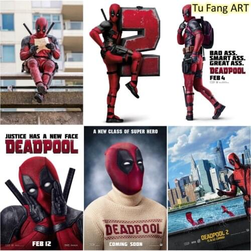 Canvas Painting Marvel Avengers Deadpool 2 Posters and Prints Wall Art Room Decor Pictures for Kids Home Decoration Wall Decor
