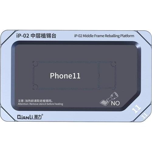 Qianli 3D Metal BGA Reballing Stencil Platform For iPhone X/XS/MAX 11 Pro Max Logicboard Middle Layer Planting Tin Template Net