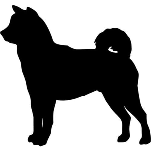 Lovely Car Stickers Shiba Inu Dog KK Vinyl Decal Car Window Styling Decoration Accessories Black/Silver Waterproof 10cmX10cm