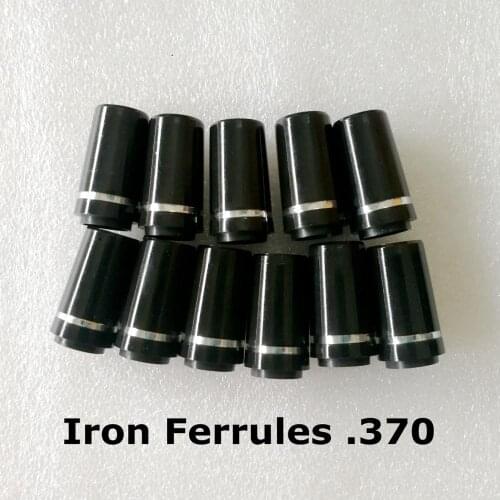 Tip Size .370 Custom Black with One Silver Trim Ring Golf Ferrules For Taper Tip Iron Wedge