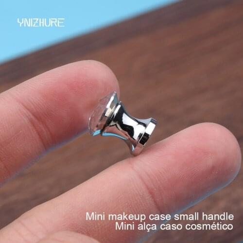 Puxadores Ynizhure Fashion Shine 12mm 15pcs Lot / Furniture Crystal Small Handle Dresser Dressing Box Knob Mini Drawer Cabinet
