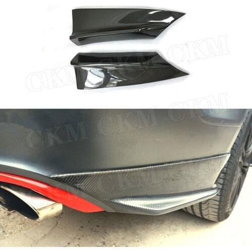 2 PCS Carbon Fiber Rear Bumper Lip Side Splitters Flaps for Audi A7 2013-2016 S7 RS7 Style Aprons