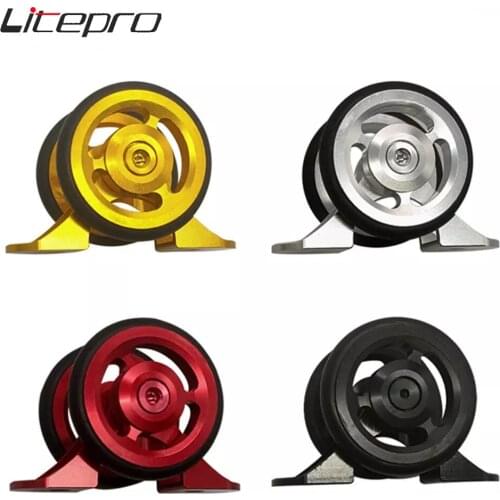 Litepro Folding Bike Aluminum Alloy Mudguard Easy Wheels Mud Gear CNC Double Wheel Bicyle Guard Wheelset For Brompton