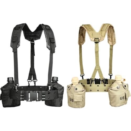 Outdoor 1000D tactical belt for men military Combat Belt H-shaped Padded Soft Adjustable Belt sling shoulder strapY belt