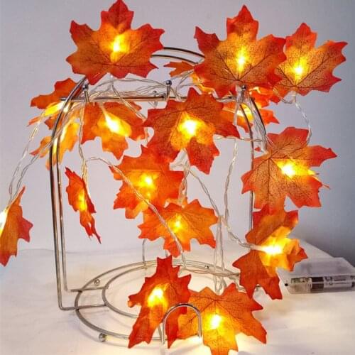 Outdoor String Light LED Maple Leaf Light String Christmas Tree Scene Decoration Ornament Halloween Thanksgiving Home Decoration