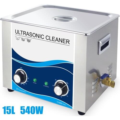 Ultrasonic Cleaner 15L 540W Power 40KHZ Remove Oil Rust Oxides Carbon Cleaning Bath Metal Mold Circuit Board