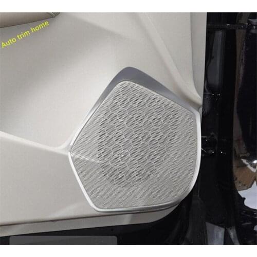 Inner Door Stereo Speaker Audio Sound Loudspeaker Ring Cover Trim 4 Pcs Fit For Cadillac XT4 2019 2020 2021 Auto Accessories