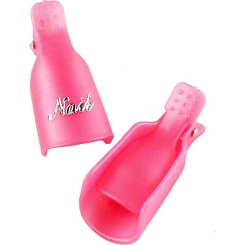 10 Pcs Plastic Nail Art Soak Off Cap Clip UV Gel Polish Remover Wrap Tools Wearable Acrylic Nail Art Soak Off Cap