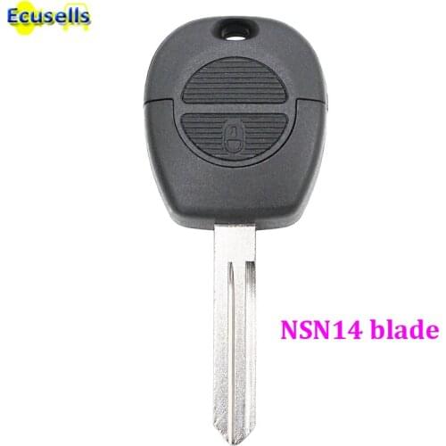 2 BUTTON REMOTE KEY FOB CASE REPLACEMENT SHELL UNCUT FOR NISSAN MICRA ALMERA PRIMERA XTRAIL
