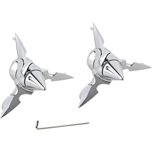 3.66 Inch Chrome Spun Spinning Front Axle Cap Nut Cover for Harley 2002