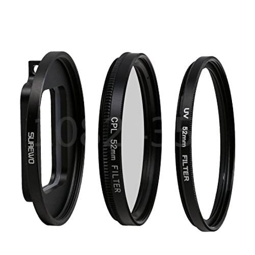 3in1 1set For GoPro Hero 7/6/5 Circular Polarizer Kit UV CPL Glass Filter Set Lens Alloy Lens Filter Frame