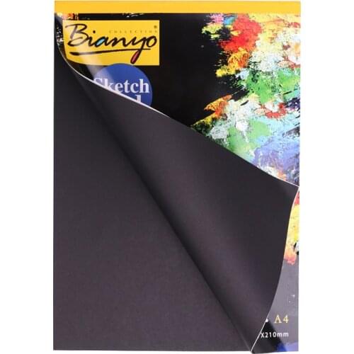 A4/A5 Black Sketch Book Diary for Drawing Painting Graffiti Soft Cover Black Paper Sketch Book Notebook Office School Supplies Gift