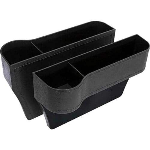 Auto Car Seat Gap Organizer Filler 2 Pack Car Storage Box with Cup Holder Organizer Pocket, Car Seat Catcher