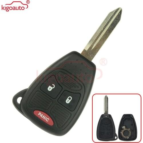 Kigoauto Car Remote Head Ignition Key Keyless Entry Clicker Fob key shell case for Chrysler Dodge 3 button 2004-2015 OHT692427AA