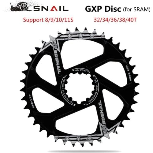 SNAIL GXP Chainring Positive And Negative Teeth Disc Chainwheel 1mm 3mm For SRAM X9 XO XX1 32/34/36/38/40T Crankset