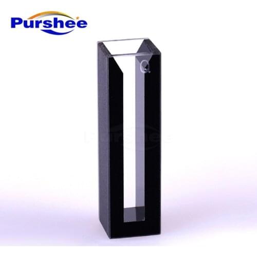 Micro cell quartz cuvette with black walls and lid(1750ul)