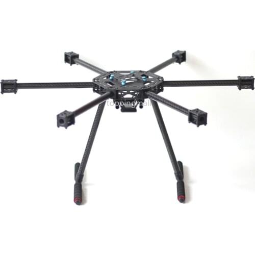 Hex6 X6-600 60mm Hexacopter Aircraft Frame Multicopter Glass Fiber Carbon with Landing Skid for FPV
