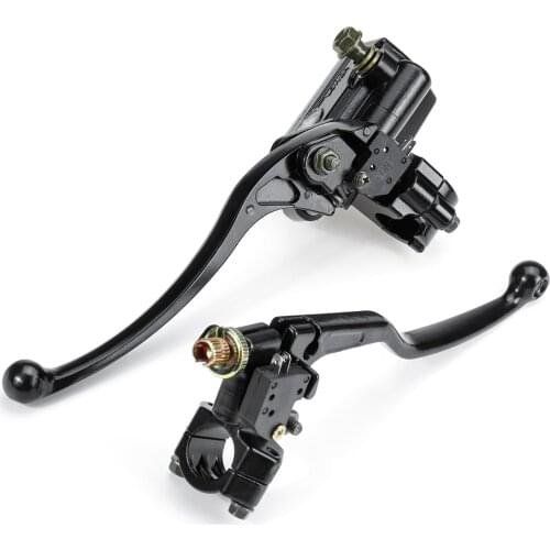 1 Pair 7/8" Motorcycle Handlebar Master Cylinder Hydraulic Brake Control + Clutch Lever For Honda C/CR/CRF/XL/XR 110 85 250 230
