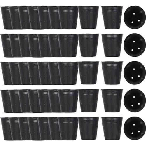 HOT-500Pcs Nursery Pot Plastic Plant Propagation Container Grow Bag Garden Supplies 8cmX8cm