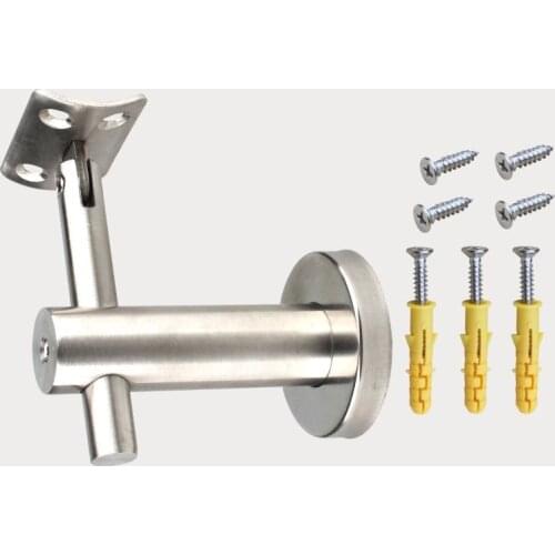 2pcs Solid Stainless steel handrail Bracket/Stent/support,Rotatable curved panels,wall support,Round handrail,Stairs accessories