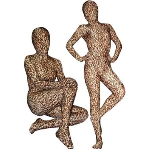 LP01) Leopard Spandex Tights Unisex Fetish Zentai Suits