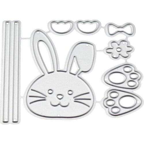 Bow Rabbit Metal Cutting Dies Stencil Scrapbooking DIY Album Stamp Paper Card Embossing Decor Craft