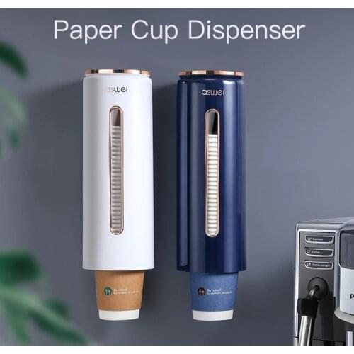 Cup Dispenser Holder Wall Mounted Automatic Disposable Cup Storage Rack Organizer Water Dispenser Cup Holder Home Accessories