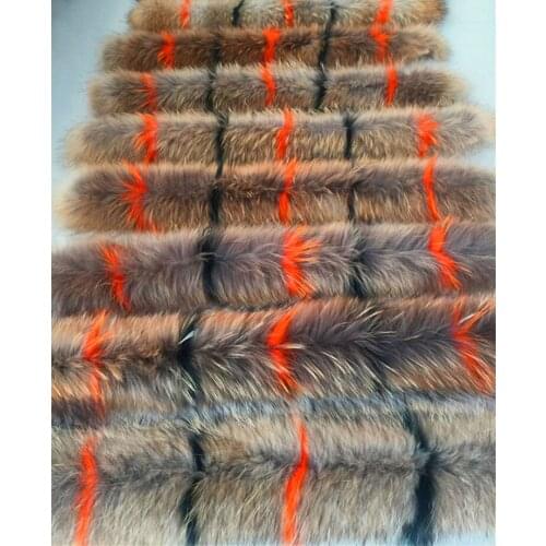 2021 Winter New real super big raccoon fur plus flower fur collar whole fur raccoon fur collar
