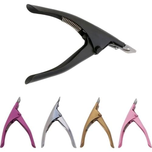 New 5 Colors Acrylic UV False Fake Nails Tips Manicure Cutter Clipper Tool Stainless Steel